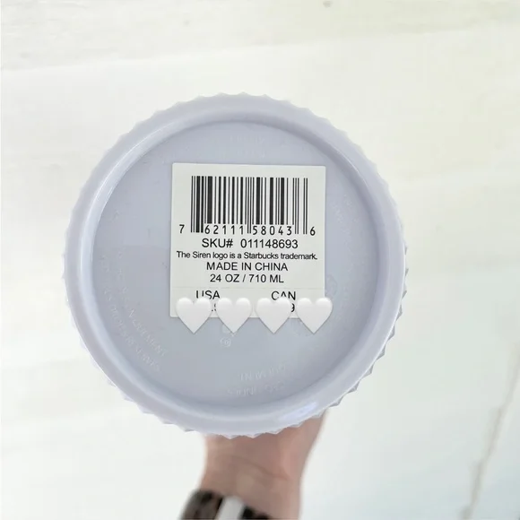 Starbucks White Glossy Studded Bling Venti Tumbler Cup NWT - Picture 3 of 4